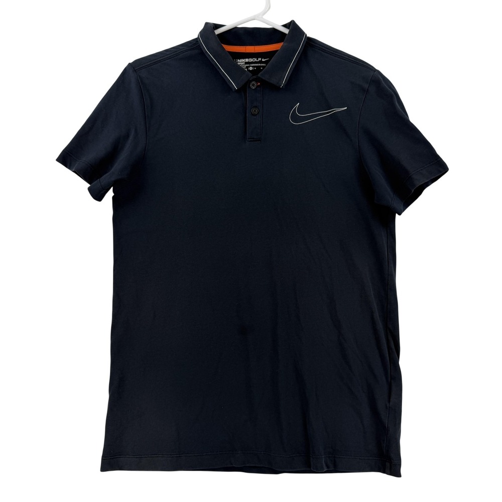 Nike Golf Polo Shirt Mens Medium Black Dri-FIT Hawaii Kai Golf Course Top